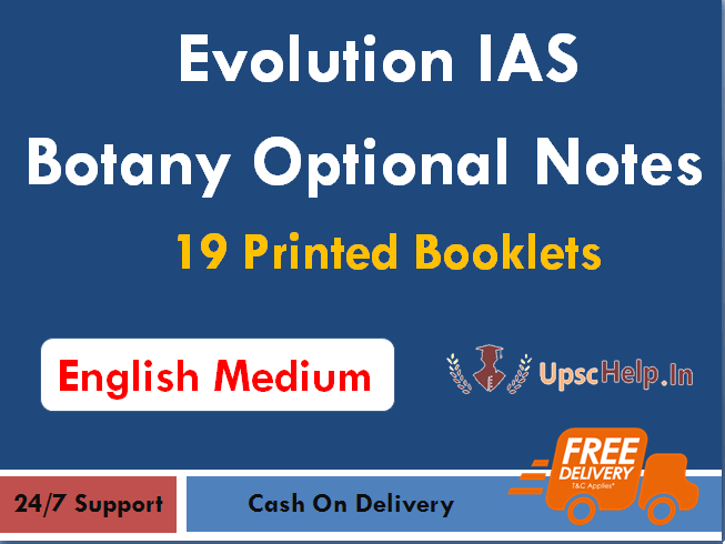 Evolution IAS Botany Optional Notes Printed Notes Set of 19 Booklets