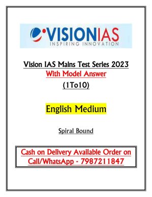 Vision IAS Mains Test Series 2023 | English Medium |