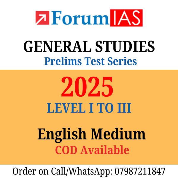 Forum IAS PRELIMS TEST SERIES 2025 With Solution | English Medium