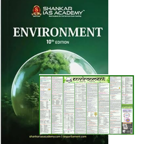 Shankar IAS Academy Environment Book, 10 th Edition & UPSC Environment Wall Chart