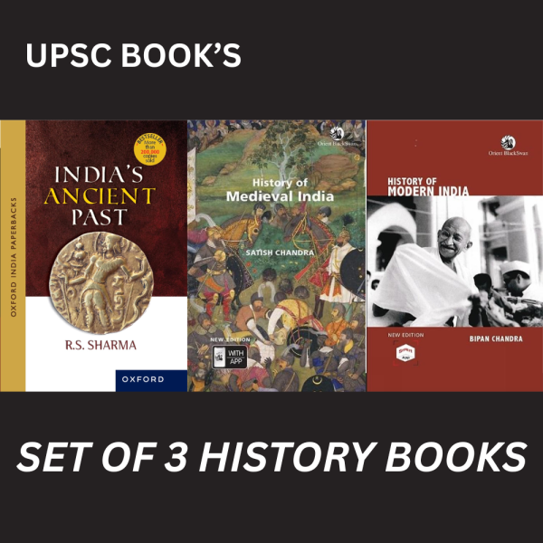UPSC Set of 3 Books for Ancient, Medieval & Modern History | English Medium