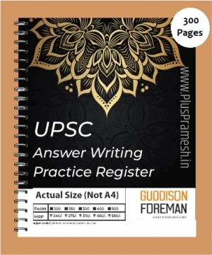 UPSC Answer Writing Copy 300 Page | Blank Spiral Notebook | 70 GSM