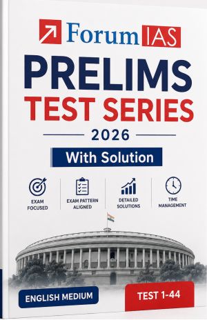 Forum IAS PRELIMS TEST SERIES 2026 With Solution | English Medium | Test 1-44