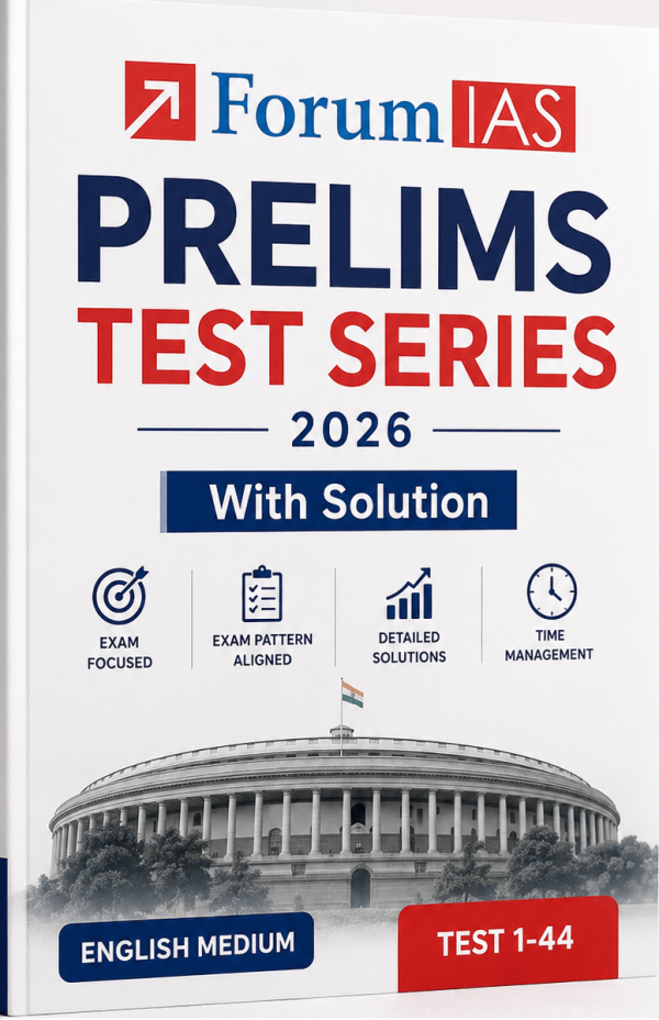 Forum IAS PRELIMS TEST SERIES 2026 With Solution | English Medium | Test 1-44